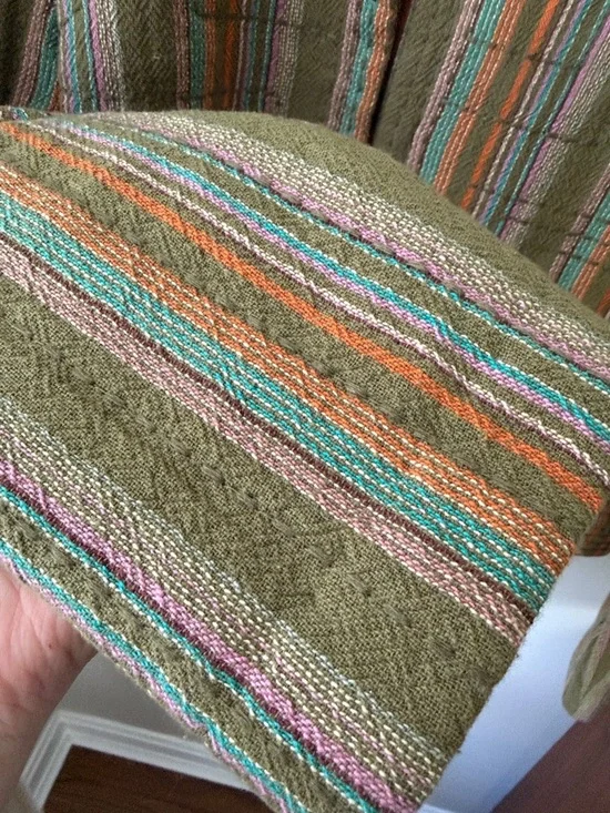 Free People Olive Striped Collarless Quilted Blazer - Picture 3 of 8